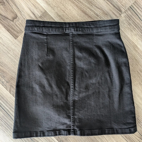 Free People We The Free Black Button Down Mini Skirt - Picture 2 of 6